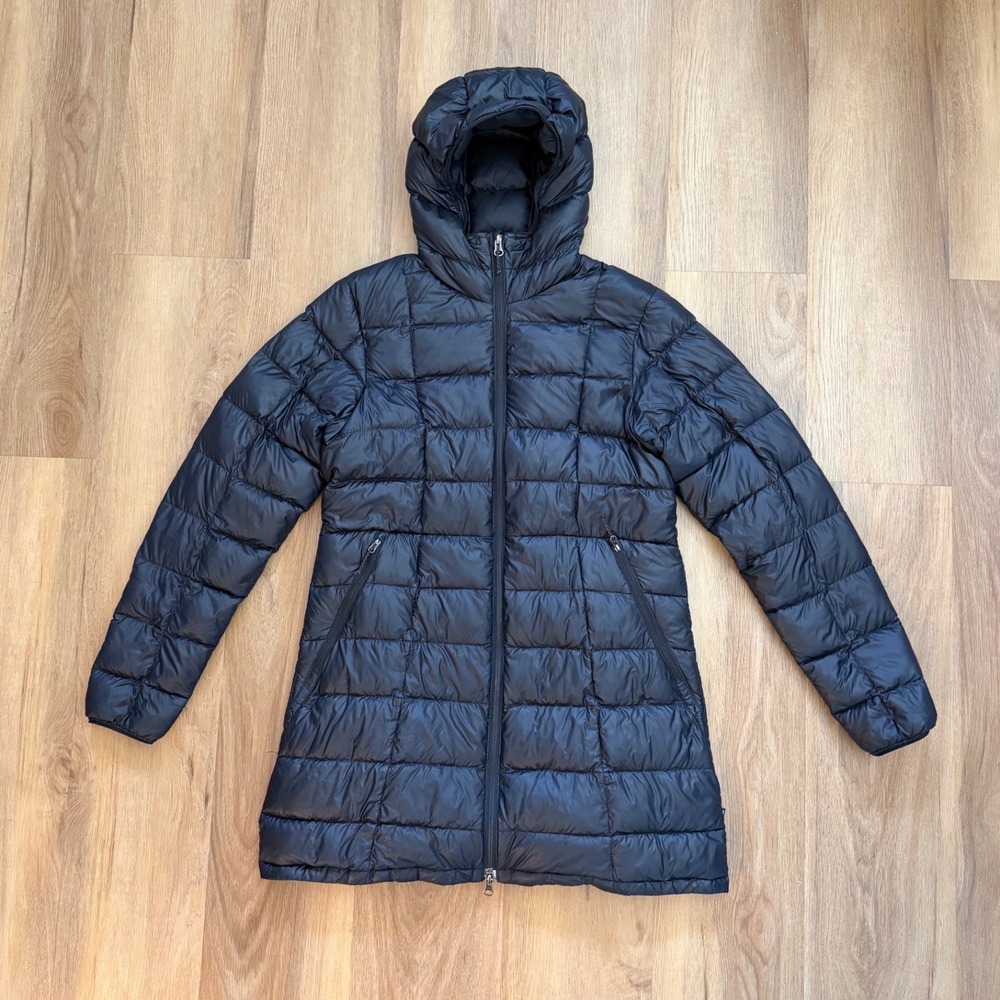 REI Co-op 650 Down Parka 2.0 Black Hooded Puffer Jacket M Snow outdoors Womens - Picture 2 of 8